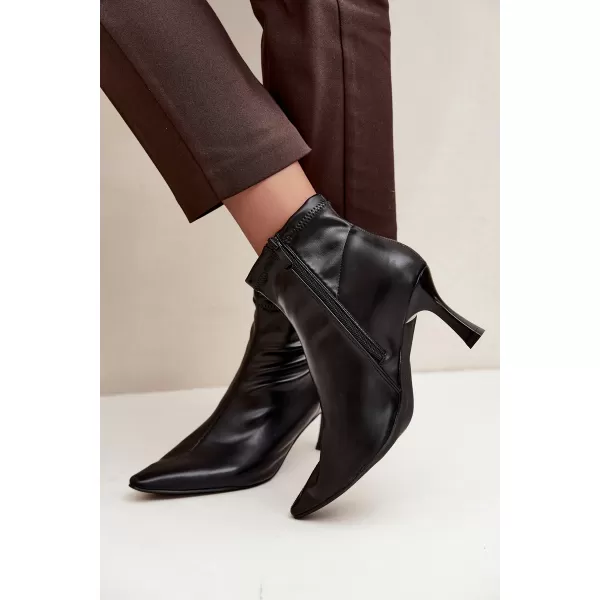  Damen-Stiefeletten BOTO 7107 SCHWARZ GLÄNZEND 