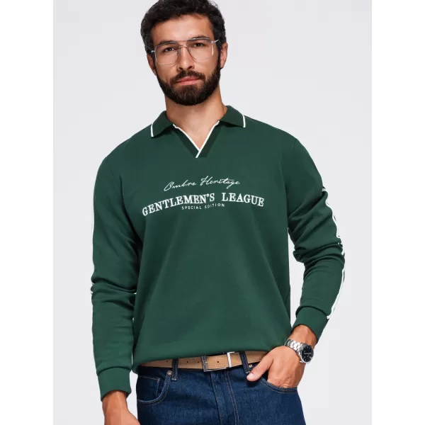  Herren-Sweatshirt OMBRE OM-SSNZ-0268 DUNKELGRÜN 