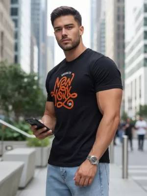 Herren-T-Shirt DSTREET RX5368 SCHWARZ