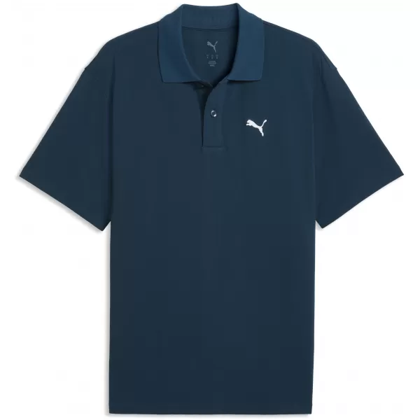 Herren-T-Shirt mit Kragen PUMA WARDROBE ESS PIQUE RELAXED POLO 62965736 MITTERNACHTSBENZIN 