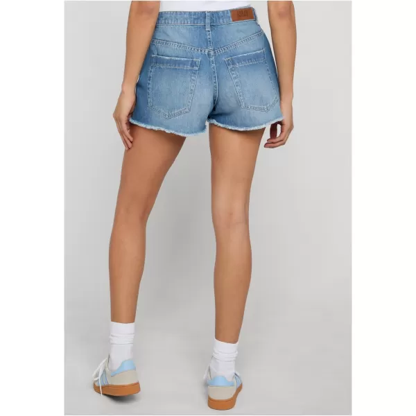  Damen-Shorts URBAN CLASSICS TB8193 HELLBLAU GEWASCHEN 