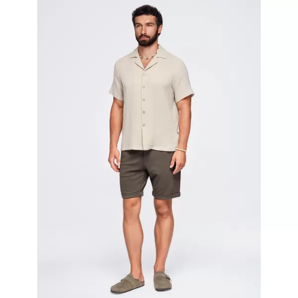  Herrenhemd OMBRE OM-SHSS-0223 BEIGE 