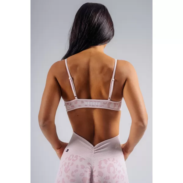  Sport-BH mit mittlerem Halt und Leopardenmuster NEBBIA PRIMAL 854 ROSA LEOPARD 