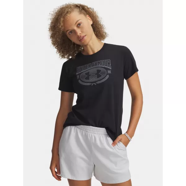  Damen-T-Shirt UNDER ARMOUR W VARSITY SS 6010592-001 SCHWARZ 