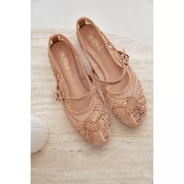  Ballerinas für Damen BOTO CH951 DUNKELBEIGE 