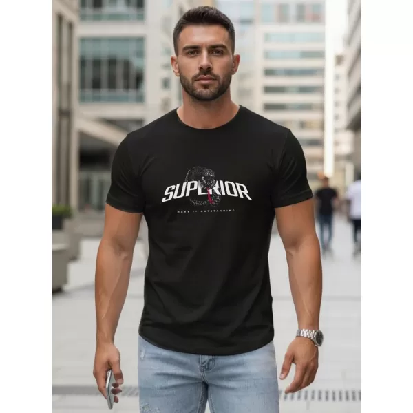  Herren-T-Shirt DSTREET NX5019R-BK SCHWARZ 
