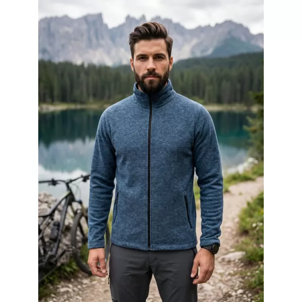  Herren-Sweatshirt aus Microfleece MALFINI FACTOR 852 DUNKLE DENIM-HIGHLIGHTS 