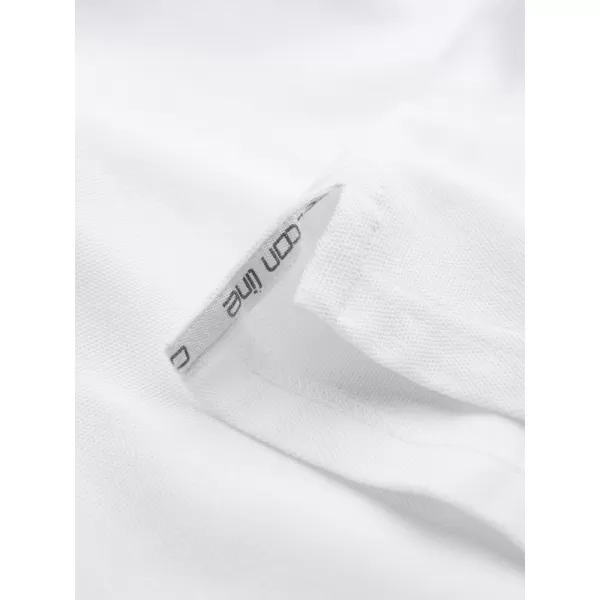  Herren-T-Shirt mit Kragen OMBRE OM-POBS-0171 WEIß/KASTANIENBRAUN/DUNKELBLAU 