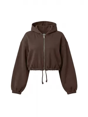 Damen-Sweatshirt URBAN CLASSICS TB8635-14274 SCHOKOLADENBRAUN
