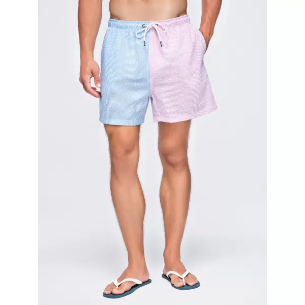  Herrenshorts OMBRE OM-SRSS-0215 BLAU UND ROSA 