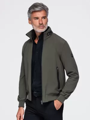 Kapuzenjacke für Herren OMBRE OM-JANP-0233 DUNKLES OLIV