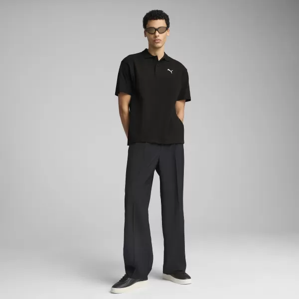  Herren-T-Shirt mit Kragen PUMA WARDROBE ESS PIQUE RELAXED POLO 62965701 PUMA SCHWARZ 