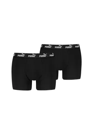Herren-Boxershorts PUMA ELEMENTS MEN BASIC BOXERS 2P 93875309 SCHWARZ
