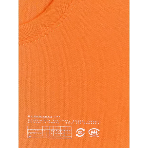  Herren-T-Shirt 4F WAW25TTSHM2372 ORANGE 