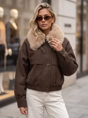 Damenjacke DSTREET TY5694 BRAUN