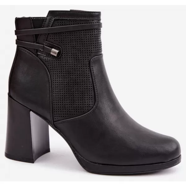  Damen-Stiefeletten BOTO FAF125B-2 SCHWARZ 
