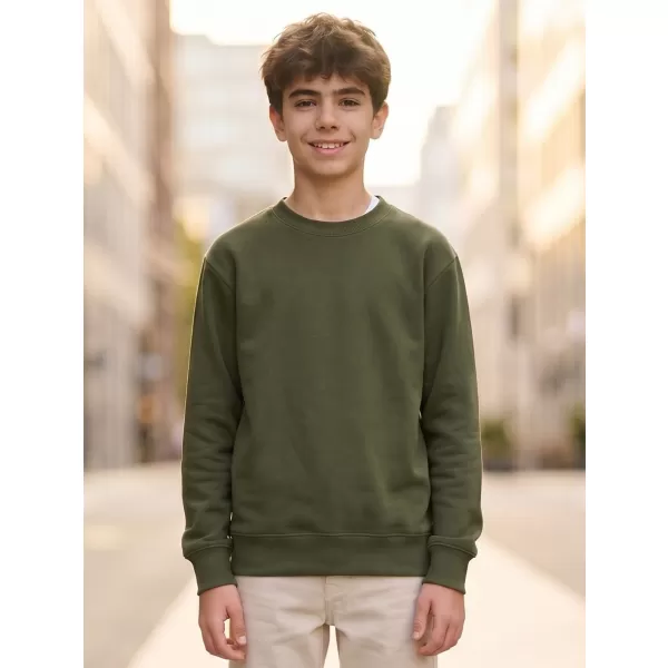  Kinder-Sweatshirt MALFINI CREW 427 MILITÄR 