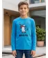 Kinder-T-Shirt ALPINE PRO ECCO 2 NEON-ATOMARBLAUE PA-VARIANTE