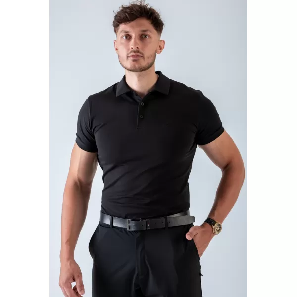  Herren-T-Shirts NEBBIA MIKE MUSCLE FIT POLO 157 SCHWARZ 