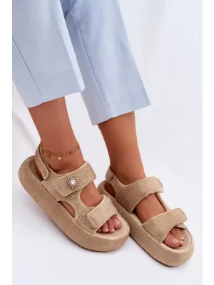 Damensandalen GOE TT2N4101 BEIGE