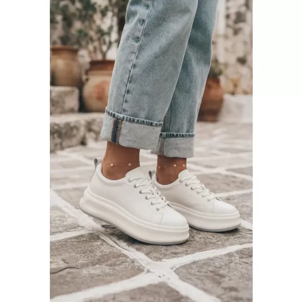  Ledersneaker für Damen GOE SS2N4021 WEIß 