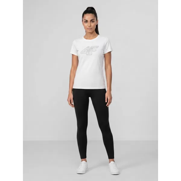  Damen-T-Shirt 4F WMM00TTSHF3309 WEIß 