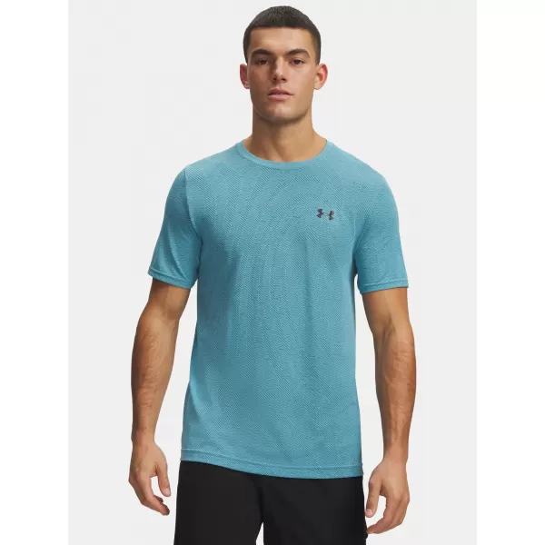  Herren-T-Shirt UNDER ARMOUR VANISH SEAMLESS NOVELTY SS 6010603-425 BLAU 