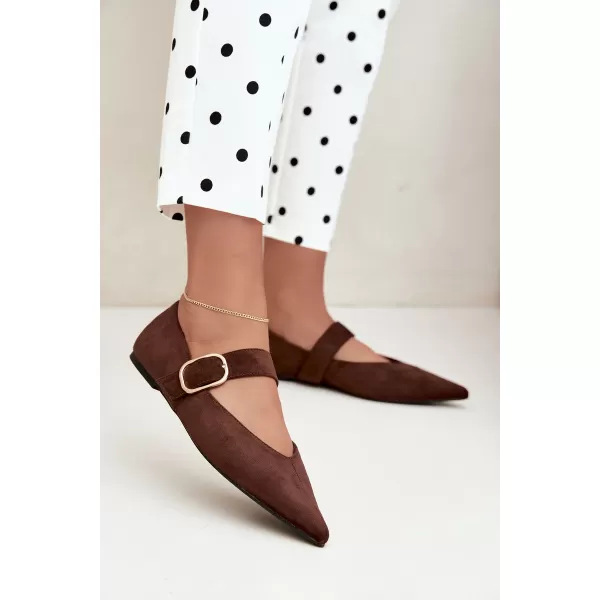  Ballerinas für Damen BOTO CH943 BRAUN 