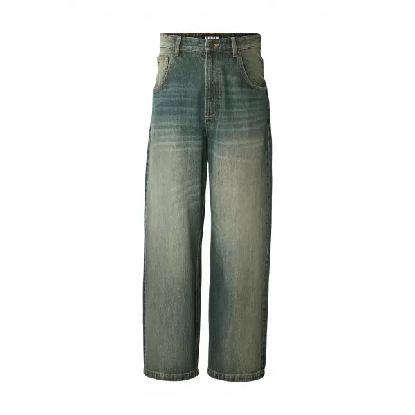  Herrenhosen URBAN CLASSICS TB8055 MITTELBLAU SCHMUTZIG GEWASCHEN 
