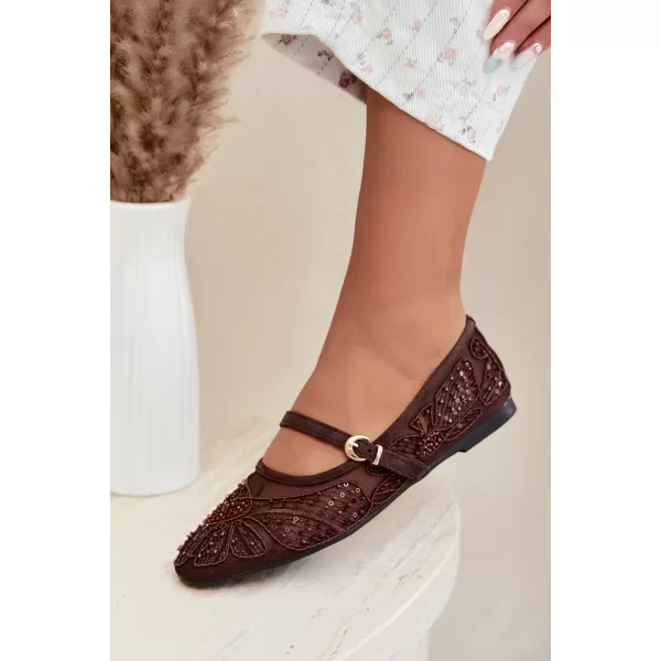  Ballerinas für Damen BOTO CH951 BRAUN 
