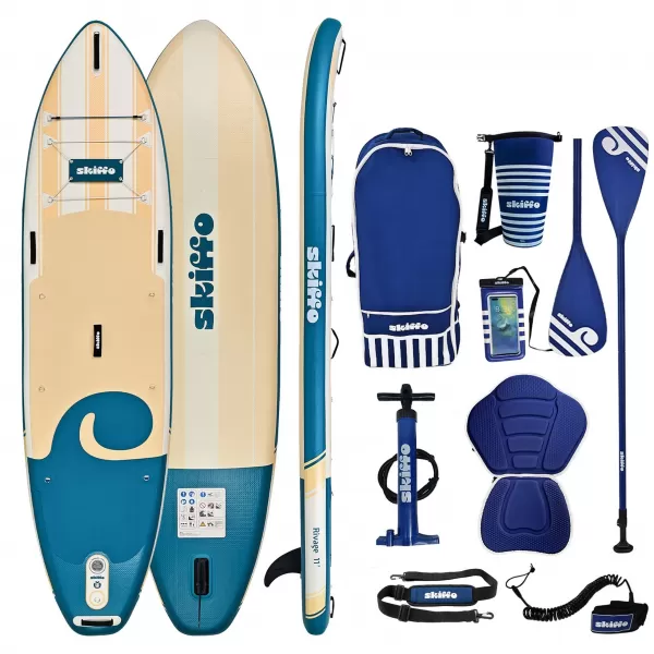  Paddle-Board SKIFFO RIVAGE LAGOON BLAU/WEIß 