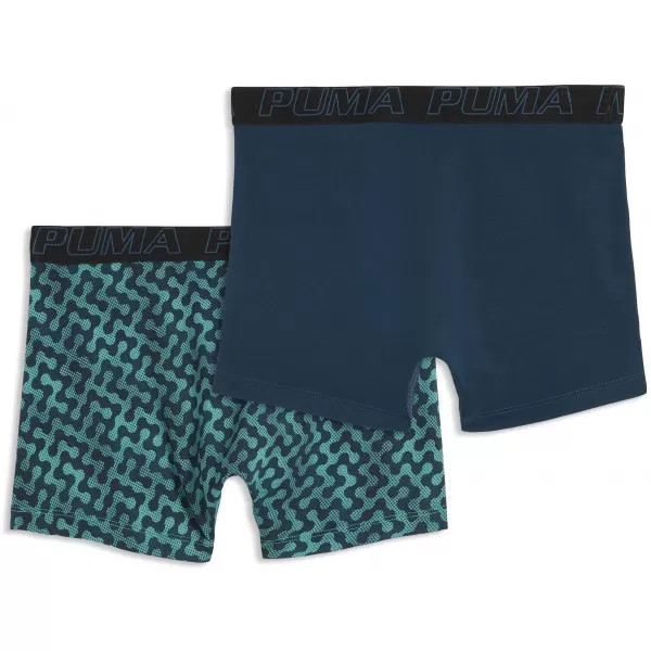  Herren-Boxershorts PUMA MEN GRAPHICAL PRINT BOXERS 2P 94780403 GRÜNE KOMBINATION 