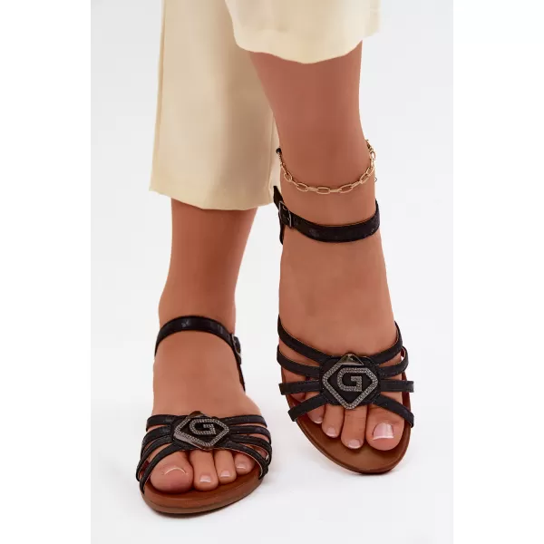  Damensandalen S.BARSKI KV61-6056 SCHWARZ 