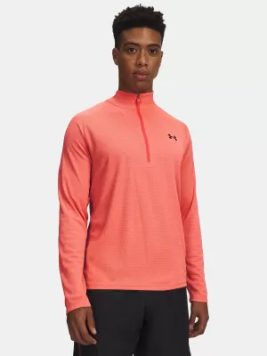 Herren-T-Shirt UNDER ARMOUR TECH TEXTURED 1/2 ZIP 1382797-690 ROT