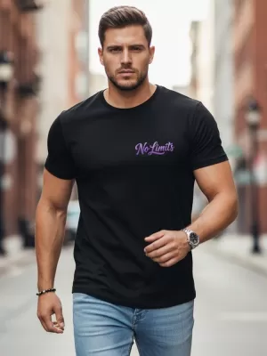 Herren-T-Shirt DSTREET NX0134R-BK SCHWARZ