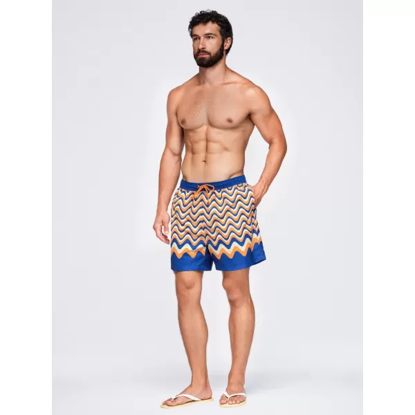 Herrenshorts OMBRE OM-SRSS-0221 ORANGE UND BLAU 