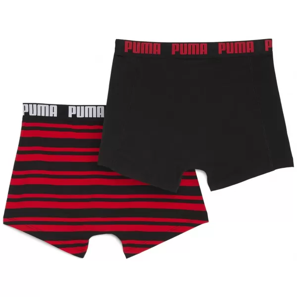  Herren-Boxershorts PUMA MEN EVERYDAY HERITAGE STRIPE BOXER 93832605 ROT/SCHWARZ 