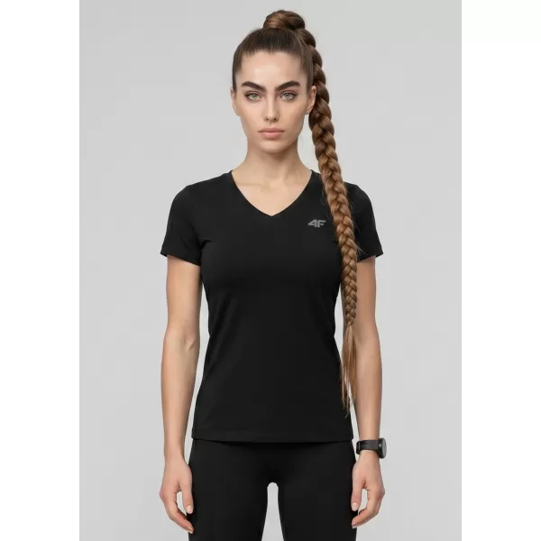  Damen-T-Shirt 4F WMM00TTSHF3307 TIEFSCHWARZ 