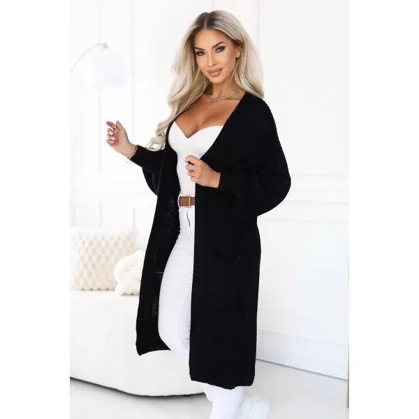  Strickjacke für Damen NUMOCO 627-4 SCHWARZ 