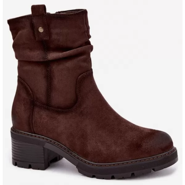  Damen-Stiefeletten S.BARSKI HY62-8100 BRAUN 
