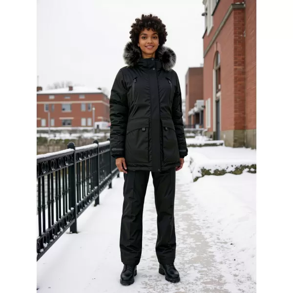  Winterjacke für Damen ALPINE PRO WERDA 3 SCHWARZ 