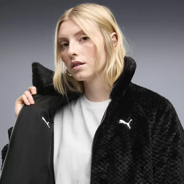  Damenjacke PUMA REVERSIBLE BLOUSON HIGH LOFT LINING JACK 69456601 PUMA SCHWARZ 