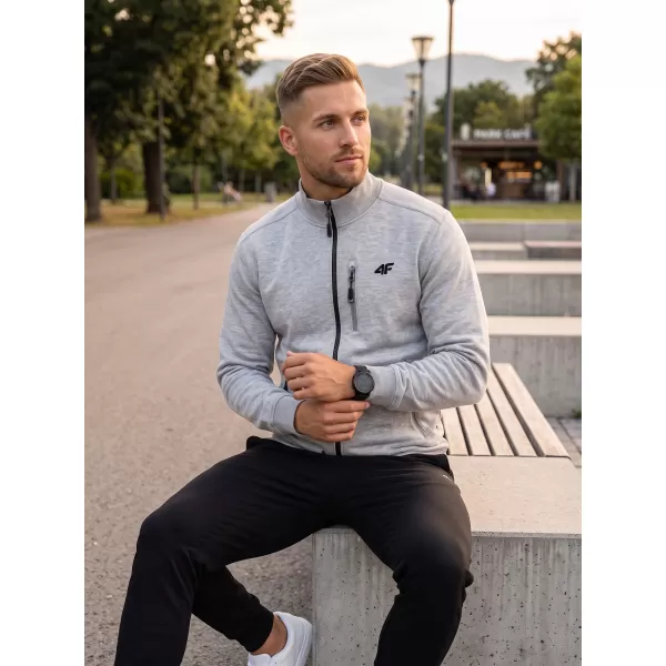  Herren-Sweatshirt 4F WMM00TSWSM2547 KALTE HELLGRAUE MELANGE 