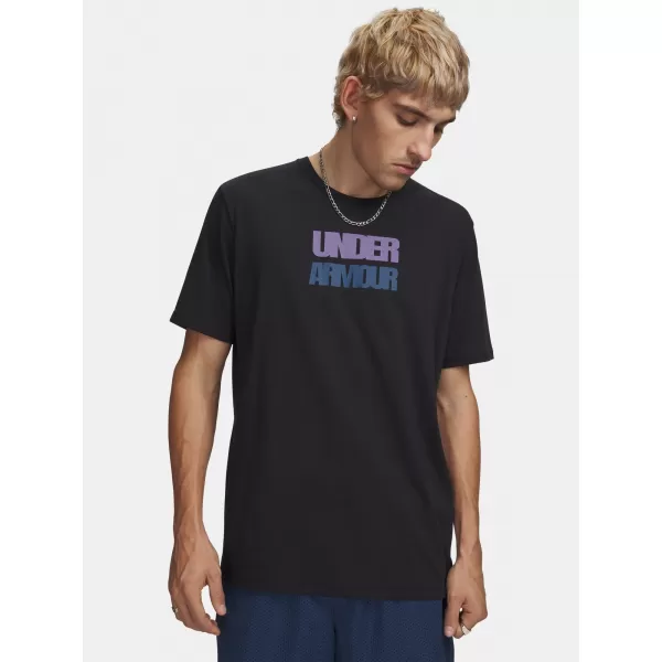  Herren-T-Shirt UNDER ARMOUR M BLOCK LOGO SS 6009250-001 SCHWARZ 