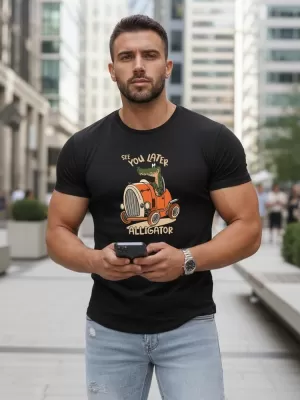 Herren-T-Shirt DSTREET NX5083R-BK SCHWARZ
