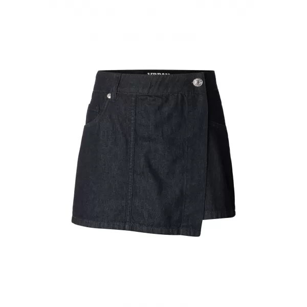  Damenrock URBAN CLASSICS TB8365 BLAU GESPÜLT GEWASCHEN 