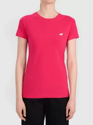 Funktions-T-Shirt für Damen 4F WAW25TFTSF1527 DUNKELROSA
