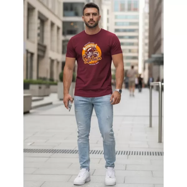  Herren-T-Shirt DSTREET NX5095R-BU BURGUND 