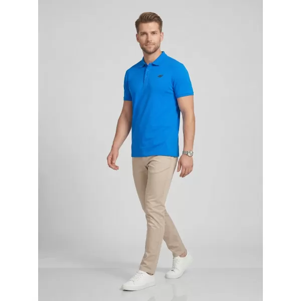  Herren-T-Shirt mit Kragen 4F WMM00TPTSM0770 BLAU 