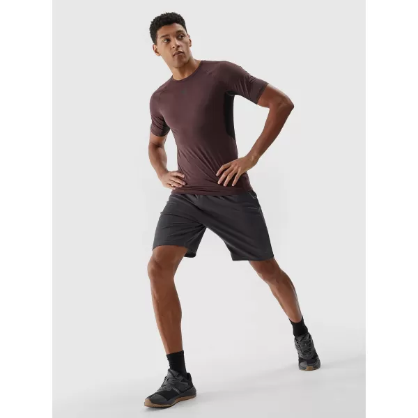  Herren-T-Shirt 4F WAW25TTSHM2402 DUNKELBRAUN 